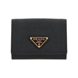 Saffiano Triangle Logo Wallet